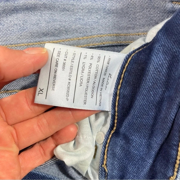 Kancan Skinny Jeans Raw Hem Size XL Distressed - Picture 3 of 6